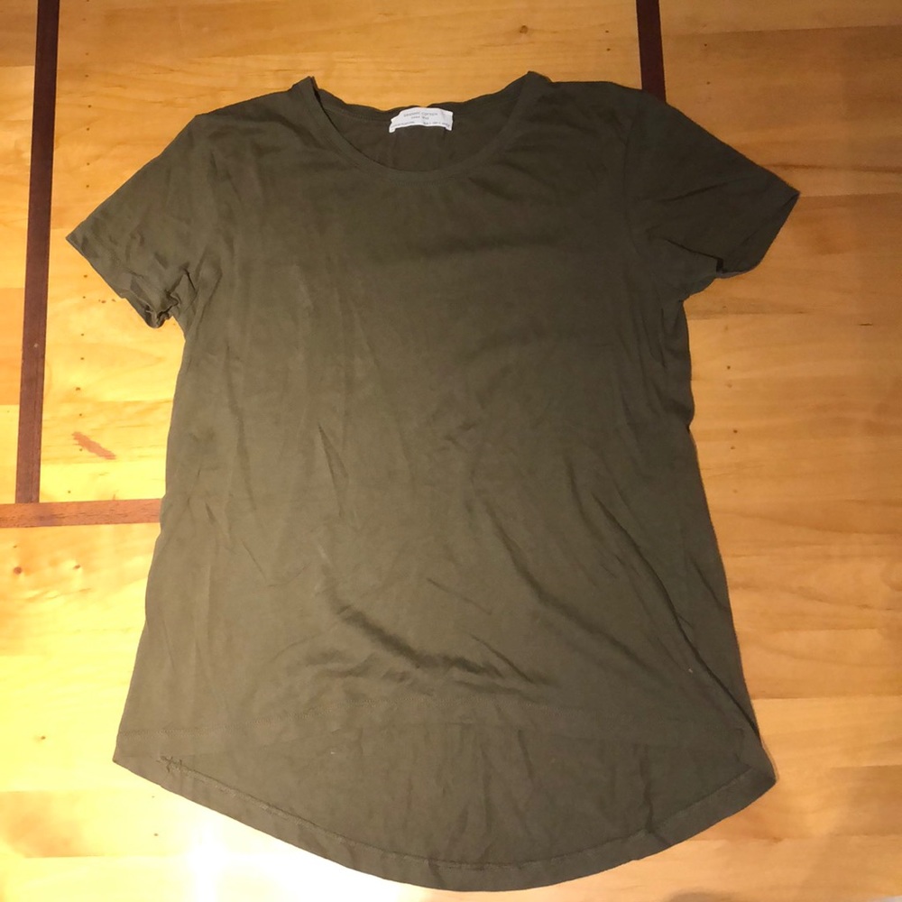 Army green Zara cotton t-shirt